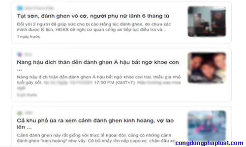 Đánh ghen vi phạm pháp luật