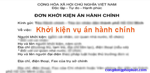 khoi kien hanh chinh